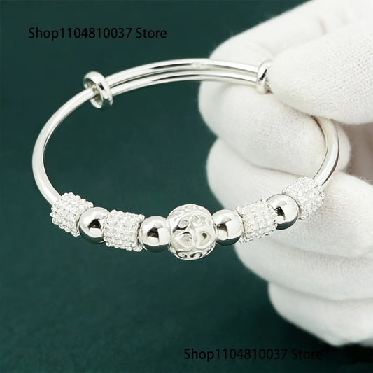 925 Sterling Silver Bracelet Fashionable Versatile Unisex Daily Wear Popular Design on Douyin for Men And Women